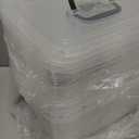 6 Quart Clear Storage Latch Box/Bins, 6-Pack Plastic Container with Latches and Lid