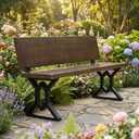 16 Inch Metal Bench Legs,Backrest Bracket Set of 2, 16" x 17.7"