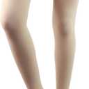 Lin Performance 20-30 mmHg Medical Compression Stockings for Women and Men Thigh High, Dot-Top, Open Toe Socks for Travel Comfort (Beige,L)