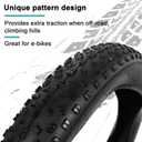RUTU 20x4.0/20x3.0 Bike Tire Foldable,20x4.0/20x3.0Fat Tire Tube,20 Inch Bike Tire and Tube with Tire levers,Valve Tool Compatible with Electric Bike/Mountain Bike Tires and Tubes