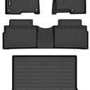 All Weather Floor Mats & Cargo Liner for 2023-2025 Kia Sportage Plug in Hybrid (PHEV) Full Set All Weather Floor Liners Accessories, Black