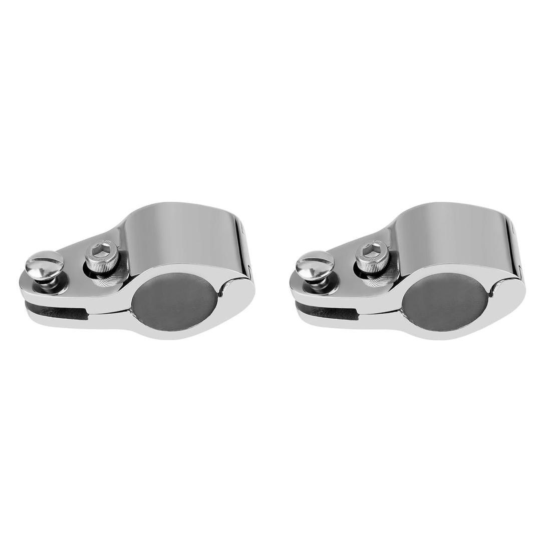 Bimini Top Jaw Slide, 2 Pack 1 Inch 316 Stainless Steel Jaw Slide Marine Hardware Fitting Replacement for Marine Boat Yacht Bimini Top Jaw Slide Hinged Accessories, Silver