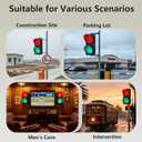 200mm(8inch) LED Traffic Light, Button Control Red Green Stop Go Light