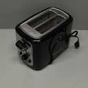 Toastmaster 2-Slice Toaster - Black with Stainless Steel - Kitchen Essential for Sandwich Bread & Breakfast Toast - Toaster with Wide Slots, High Rise Toast Lift & Cool-Touch Exterior