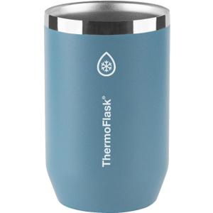 ThermoFlask Standard Can Cooler - 2-in-1 Insulated Can Cooler Cup - Durable Stainless Steel Cooler with Non-Slip Base - Dishwasher-Safe Beverage Can Cooler - 12 oz, Dusty Blue