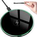 Wireless Charger, Wireless Charging Pad for iPhone 17/16/15/14/13/12/11 Pro/Pro Max/XS Max/XR/SE, Wireless Charging Mat Station for Samsung Galaxy S25/S22/S21S20/S10/S9/Note10/9, AirPods 2/Pro