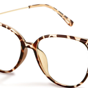 Gaoye Cute Retro Blue-Light Glasses - Mixed Material Frames, Metal Arms, Plastic Nosepads - UV400 Computer Lenses