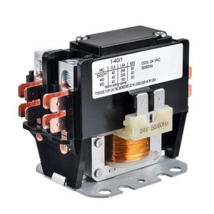 BOJACK 1 Poles FLA 40 Amp Coil 24 VAC Air Conditioner Condenser Compressor Contactor AC Definite Purpose Contactor