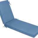 Milliard Memory Foam Outdoor Chaise Lounge Lawn Chair Cushion, with Waterproof and Washable Cover, Blue, 73x21x2.5