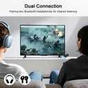 SIMOLIO Airplane-Bluetooth-Adapter for AirPods/Headphones, 20 Hr Battery, Supports 2 Earbuds/Wireless Headphones, 3.5mm AUX Wireless Audio Transmitter for TV, Gym Equipment, Controller, MP3 Player