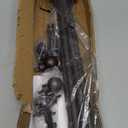 2 Pack Brown Curtain Rods for windows 32 to 48 inch, 5/8 inch Splicing Heavy Duty Metal Curtain Rod Set with Brackets