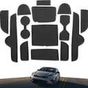 SMABEE Car Anti-Slip Gate Slot Cup Mat for 2022-2024 Kia Forte GT GT-line/ 2021-2024 Kia K3 Cerato Center Console Liner Cup Holders Inserts Mat Door Pocket Liners Accessories (Black) (Electronic Handbrake)