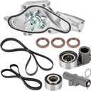 LesNau Timing Belt Kits with Water Pump for Car Engine Compatible with 2003-2018 Honda Accord Pilot Odyssey Ridgeline Acura MDX RDX RL TL TSX ZDX - Replace TCKWP329, TKH-002, TKH002