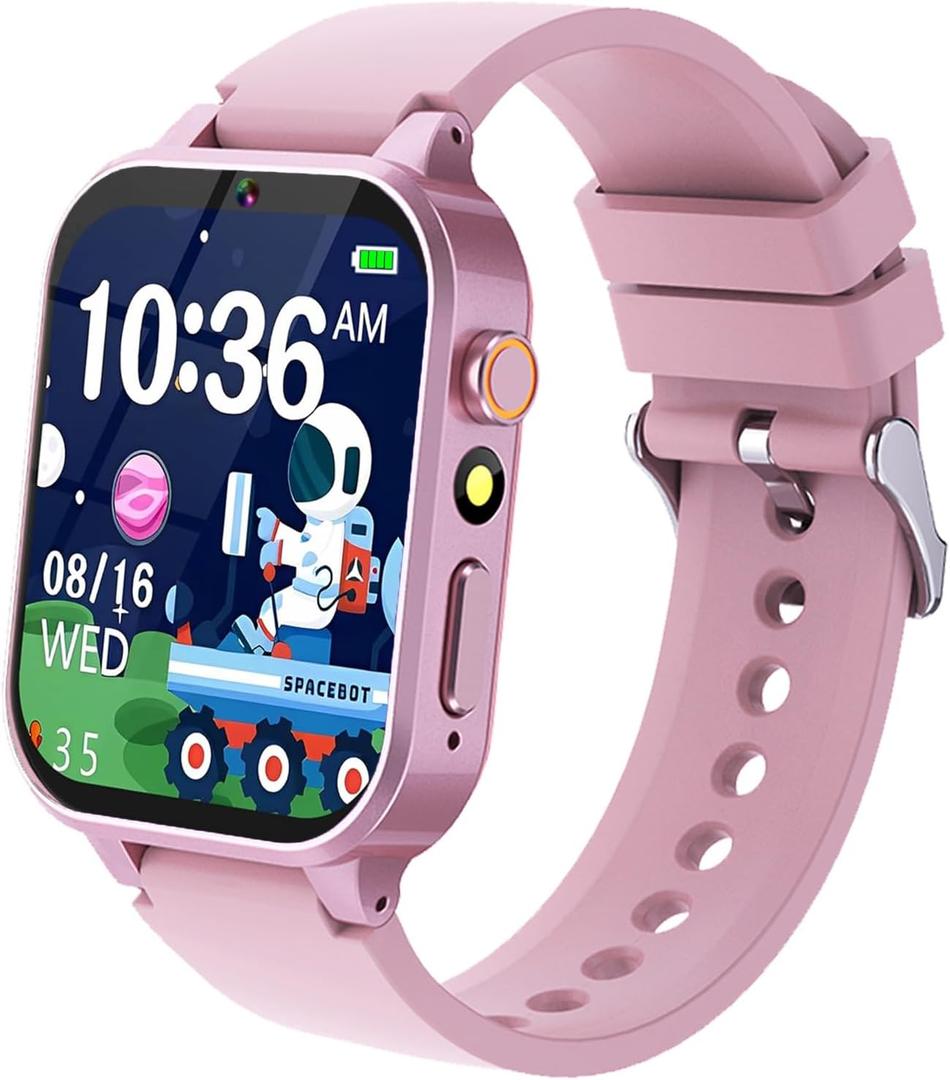 Kids Smart Watch Girls Gift for Girl Aged 6-12, HD TouchScreen Kids Watch with 39 Games Video Camera Music Pedometer Audiostory Learn Card Educational Toys Birthday Gifts for Girls Ages 5 6 7 8 9
