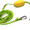 Kayak Tow Line, Pontoon Towing Rope with A Buoy Float, Drift Sock Anchor Rope for Fishing Boat/Sail Boat/Kayak Trolling Sock, Boat Accessories, with Stainless Steel Clips for Quick Connector, 13ft