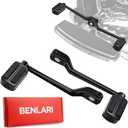 Benlari Heel Toe Shifter Pegs, 304 Stainless Steel Shifter Lever Pegs Fit for Harley Touring Street Glide Road Glide Road King Electra Glide 1988-2024, FL Softail 1986-2017, Trike 2008-2024, Black