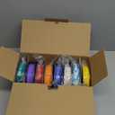 250g PLA Filament 1.75mm Bundle, SUNLU 3D Printer Filament Neatly Wound, Individually Vacuum Packed, 250g Spool, 8 Rolls, White+Red+Orange+Yellow+Green+Blue+Cyan+Purple