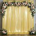 leegleri 10x10ft Thick Gold Glitter Backdrop Curtain Panels for Parties, Wrinkle Free Sequin Sparking Photo Backdrop Drapes, 2 Panels 5x10ft Shimmer Back Drop Cloth for Wedding Birthday Photography