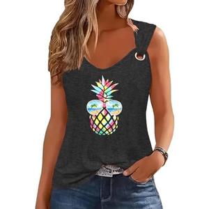 ONLYSTORY Women Loose Fitting Tank Tops Casual Summer Ladies Scoop Neck Sleeveless Shirts, XL
