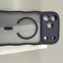 for iPhone 17 Pro Max Case for Women Girls,Compatible with MagSafe,Camera Control,Full Camera Protection, Cute Wave Magnetic Phone Case for iPhone 17 Pro Max,Dark Blue