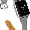 OULUCCI Leather Bands Compatible Apple Watch Bands For Women 38mm 40mm 41mm 42mm, Top Grain Leather iWatch Bands For Women Series 10 9 8 7 6 5 4 3 2 1