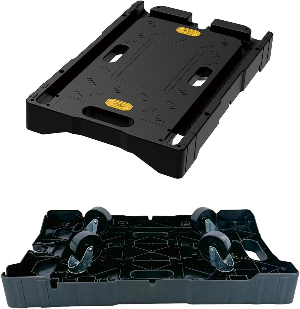 300lbs Heavy Duty Furniture Mover Plastic Dolly Cart Multipurpose 360 Degree Wheels Moving Supplies High Capacity Movers 4 Pluggable Casters Transporter for Garden Home & Office Use (Thickened Rectangle 24.8x15.9 in)