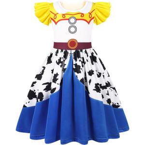 Eledobby Cowgirl Costume Girls Toddler Princess Dress Up Halloween Cosplay Outfits Christmas Birthday Gift (9-10 Years, Jessie) 150