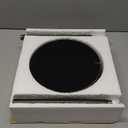 COVLON Drink Table, Carved Table Top Martini Table, Small Side Table, Weighted Base Pedestal Table for Living Room, Bedroom, Bathroom, Brown