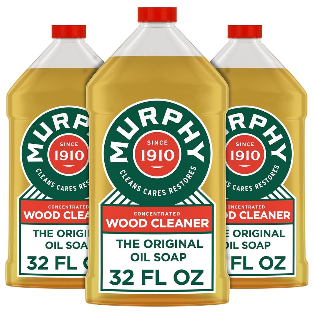 Murphy Oil Soap Concentrated Formula, Wood Cleaner, No-Rinse Floor Cleaner, Citronella Oil Scent, 32 fl oz Bottle (3 Pack)