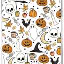 Autumn Fall Leaves Moon Pumpkin Pattern Case for iphone 11, Retro Halloween Funny Pumpkin Case for Girls Women Men, Unique Trendy TPU Bumper Cover Case for iphone 11