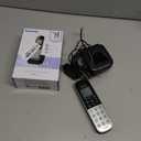 Panasonic Compact Cordless Phone with DECT 6.0, 1.6" Amber LCD and Illuminated HS Keypad, Call Block, Caller ID, Multiple Display Languages - 1 Handset - KX-TGB810S (Black/Silver)