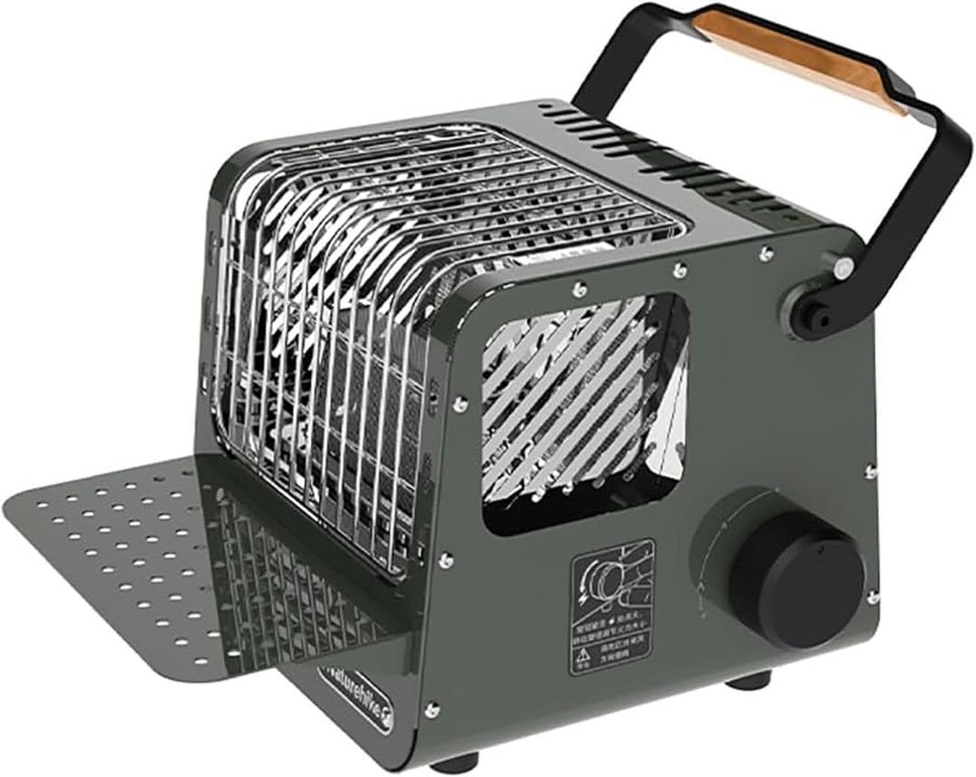 Naturehike 3 in 1 Portable Heater & Stove, 50oz Outdoor Camping Gas Stove, Camping Heaters For Tents, Heater Warming Stove, Adjustable Temperature, Over-Voltage Protection (green)