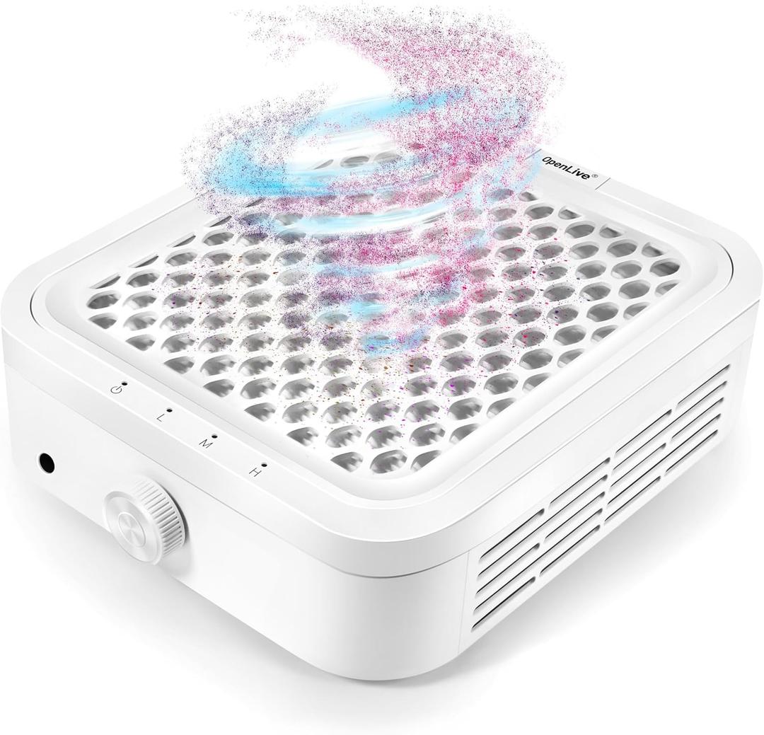 Professional Nail Dust Collector, Adjustable Nail Dust Collector for Acrylic Nails, Reusable Filter, Salon and Home Must-Have Manicure Tools