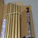 Gold Decorative Farmhouse Curtain Rods: 66- 120 "Adjustable Heavy Duty Single Window Curtain Rod for Bedroom Living Room, Brass Gold Boho Rustic Drapery Rods with Vintage Twist Finial, Easy Install