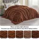 GONAAP Fuzzy Faux Fur Throw Blanket Coffee Super Soft Cozy Plush Fuzzy Shaggy Blanket for Couch Sofa Bed (Coffee, Throw(50"x60"))