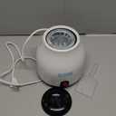 JJ CARE Nail Tool Sterilizer with Glass Beads | Implement Tweezer Disinfectant Container | Salon & Manicure Disinfectant Jar Small (White With Red Power Button)