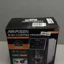 AIRMSEN Grind & Brew Coffee Maker with Built-in Grinder - Single-Serve Machine Compatible with K-Cup Pods & Ground Coffee, 1000W Fast 6-14oz Brew, Descaling Alert, Touchscreen & 50oz Removable Tank