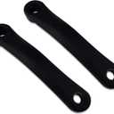 1 Pair Bike Crank Arm, Left Single Chain Crank Arm Horizontal Square Bicycle Crank Arm Durable Hole Square Hole for Electric Bicycle Folding Bicycle (Black)
