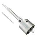 2-1/2" Concrete Hole Saw, Tungsten Steel Core Bit for Cinder Block, Brick, Rock, Plank Walls for Pipes or mini Split Lines, with SDS Plus Shank and 2 Center Positioning Drill Bits.