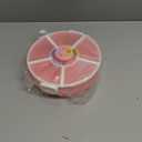 Pawtong Snack Rotator Container Reusable Snack Box with 5 Compartment Dispenser and Lid, Color Matching Opening Lid, BPA and PVC Free, for Home, School, Travel (1 Pack- Pink)