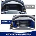 RAZPOY for Bronco Dashboard Panel Trim, Center Control Dash Board Cover Compatible with 2021-2024 Ford Bronco Interior Accessories, Blue (Not for 2025 Bronco, Not for Sport)