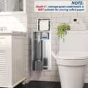Qeke in Wall Toilet Brush Holder w/Cabinet, Brushed, 4" Depth