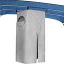 600D Privacy Tent for Boat, Heavy Duty Hanging Changing Room for Bimini Top with Storage Bag, Portable Privacy Station for Pontoons (27" W x 30" D x 72" -84" H) (Gray)