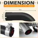 A-KARCK Turn Down Exhaust Tip 2.25" Inlet, Stainless Steel Universal Diesel Exhaust Tailpipe Tips with Clamp for 2.25" Inlet & Outlet, 9" Overall Length, Polished (Black)