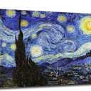dgbtcart Starry Night, Vincent Van Gogh Canvas Wall art, Classic Paintings Reproduction Pictures Poster, Abstract Artwork Prints for Home Decor 16" x 24"