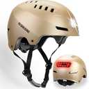 DKONI Bike Helmet with LED Lights Bicycle Helmets Commuter Cycling Helmet USB Rechargeable Front & Back LED Light Helmet for Adult Men Women, M