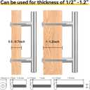 30 Pack 5" Brushed Silver Cabinet Pulls, Hollow (3" C-C) Universal Cabinet Handles for Kitchen/Bathroom/Dresser, Cupboard Hardware for Bar Pulls