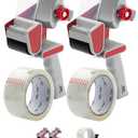 Mr. Pen- Heavy Duty Packing Tape Dispenser Gun, 2 Inch, 2 Pack with 2 Clear Tape Rolls, Handheld Tape Gun for Moving, Shipping, Sealing Boxes & Packaging, Missing One