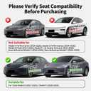 Erivis 3 Pcs Leather Front & Rear Seat Covers for Tesla Model 3/Y 2017‑2023 | Car Accessories, Breathable All-Season Bottom Seat Protectors Cushion, Not fit for 2024‑2026 Model 3/Y