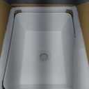 KES Bathroom Vessel Sink, Rectangular 16"X12" White Vessel Sink for Bathroom Countertop, Bathroom Sink Above Counter, Rectangle Porcelain Ceramic Small Vanity Sink, BVS110S40